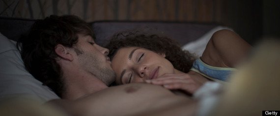 Young couple in bed